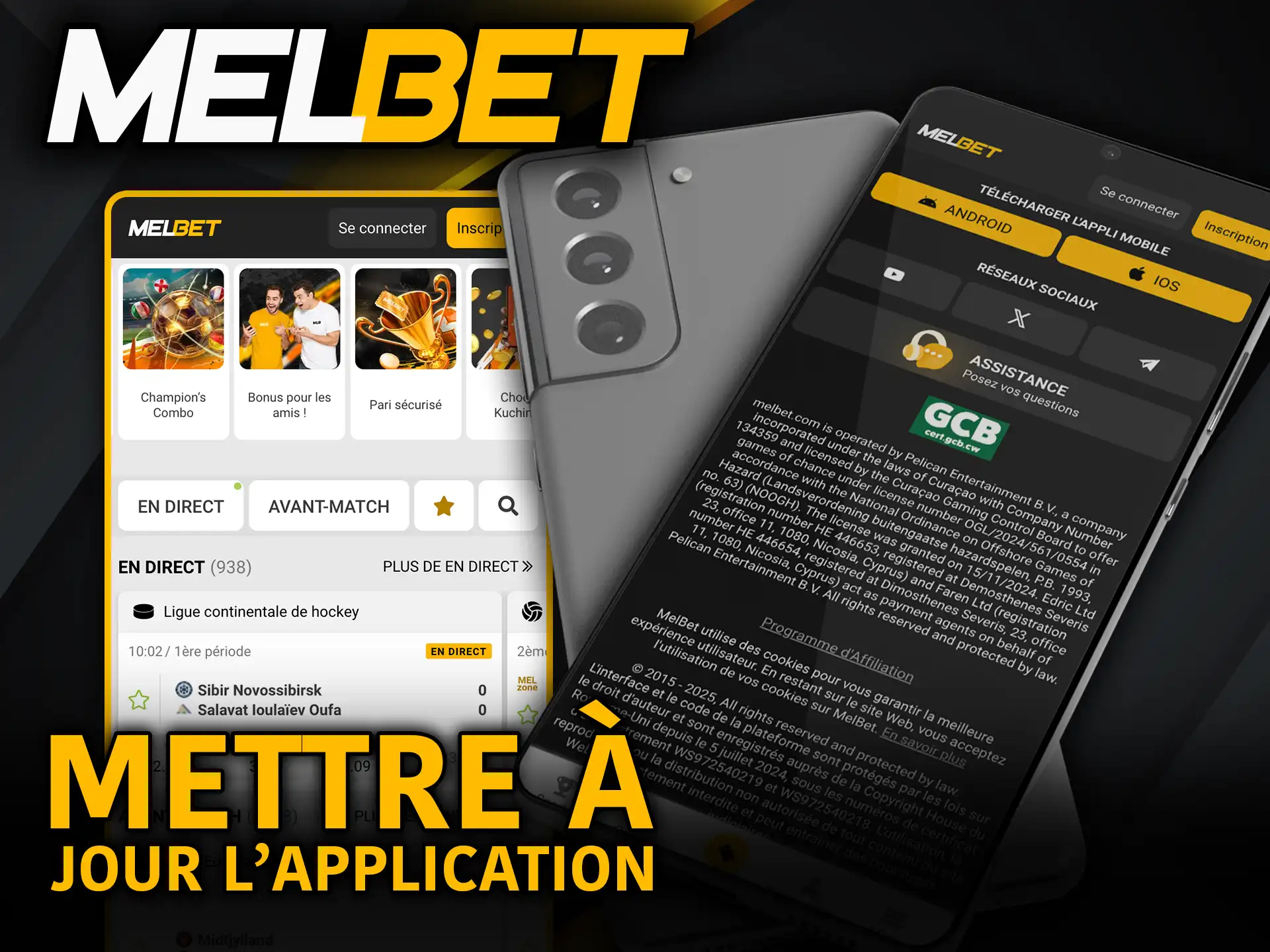 Mettre à jour l’application Melbet profite de la dernière version.