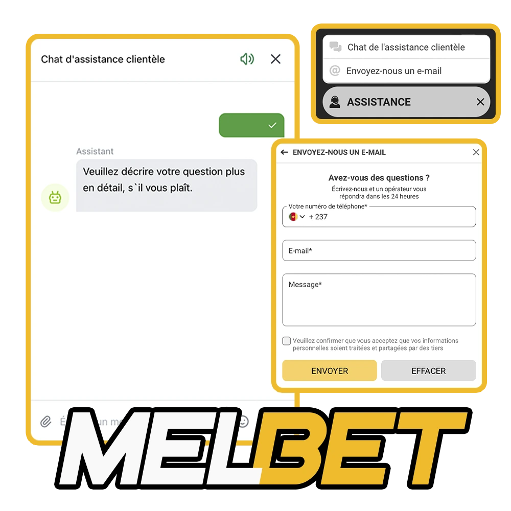 Profite du support Melbet au Cameroun pour résoudre tes problèmes rapidement.