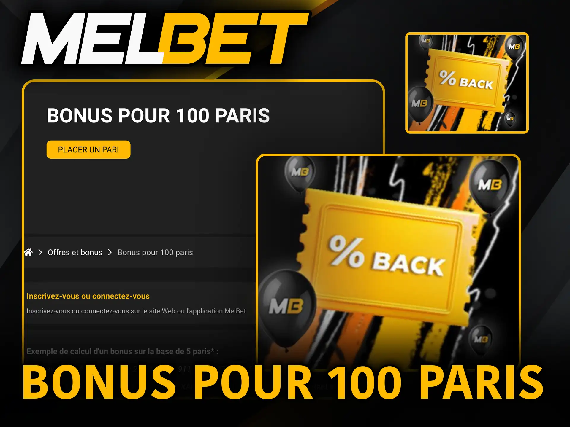 Bonus pour 100 paris Melbet sois récompensé pour ta fidélité.