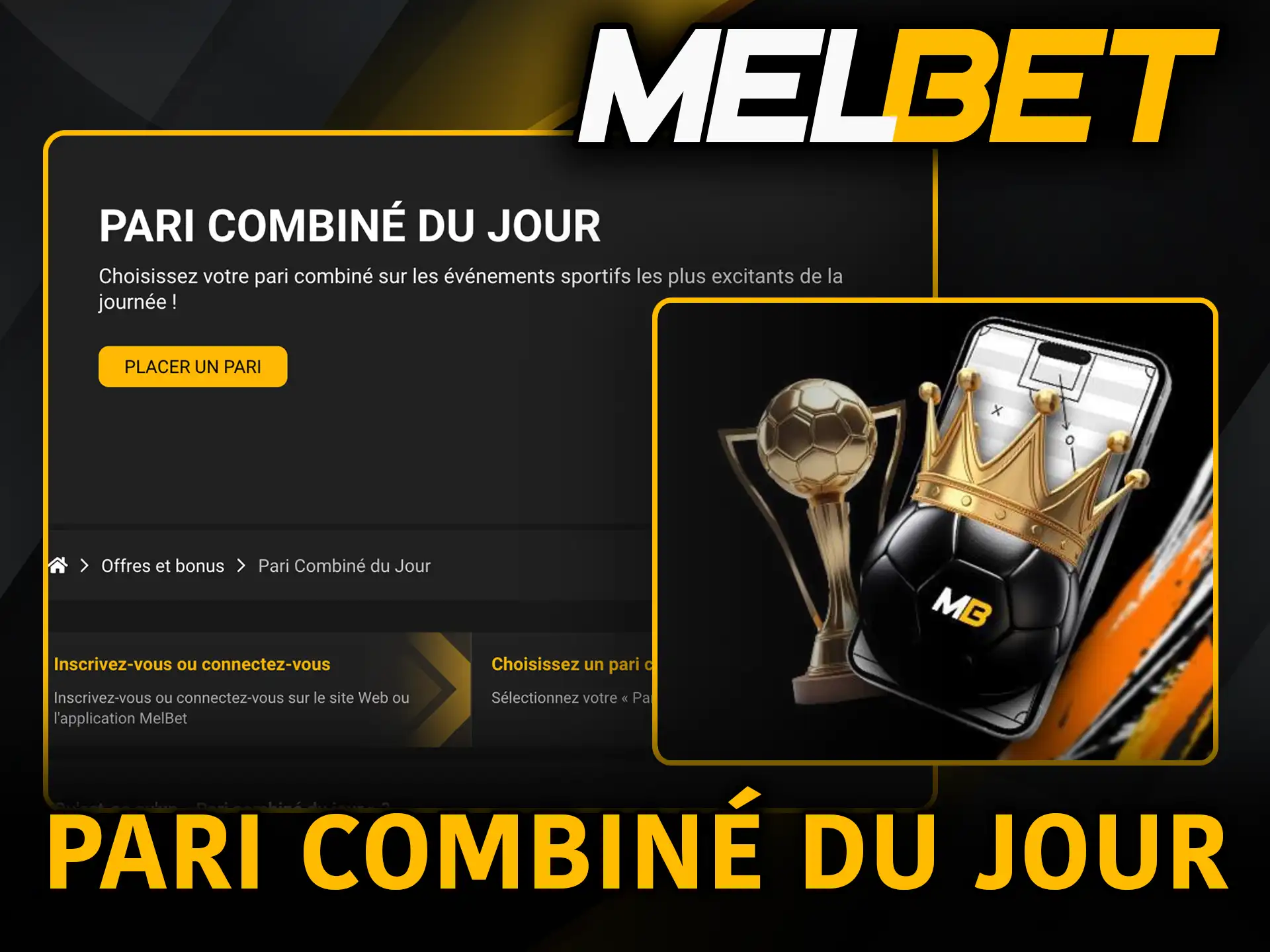 Pari combiné du jour Melbet joue et profite de meilleures cotes.