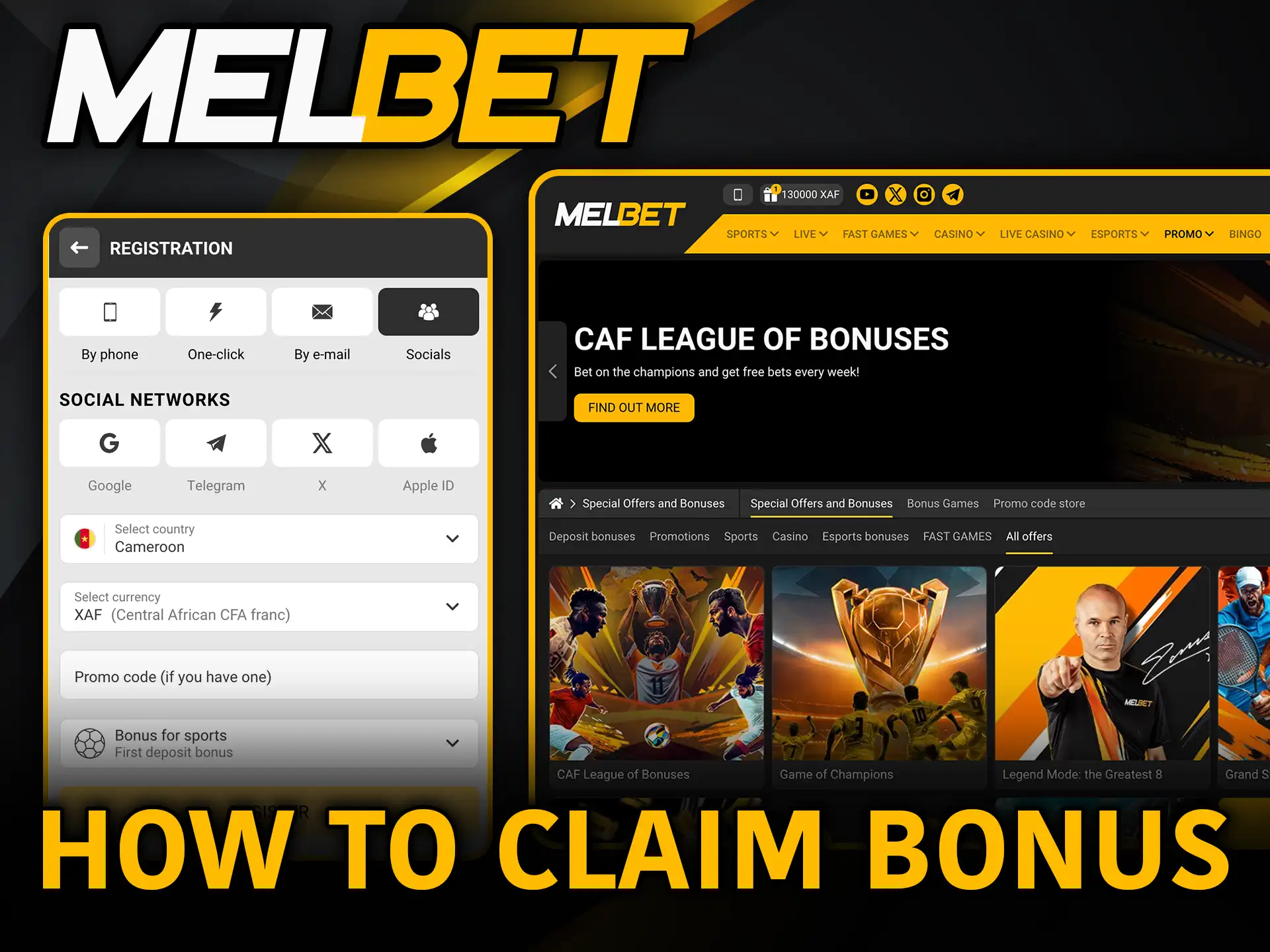 How to claim bonus on Melbet step by step guide.