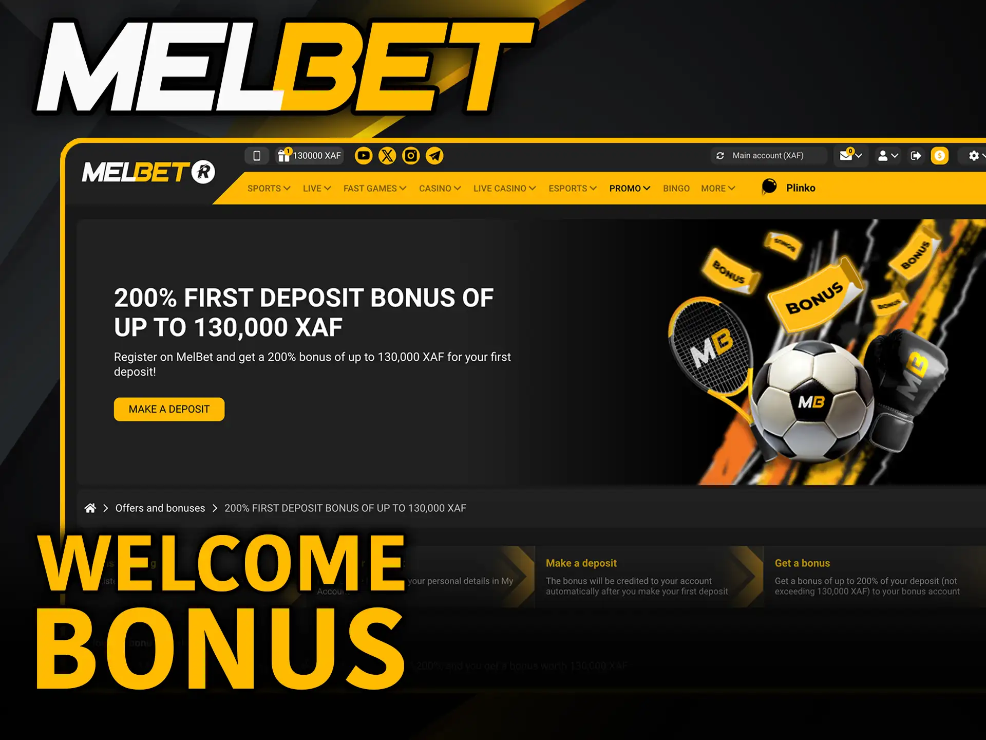 Melbet welcome bonus get extra rewards for your first play.