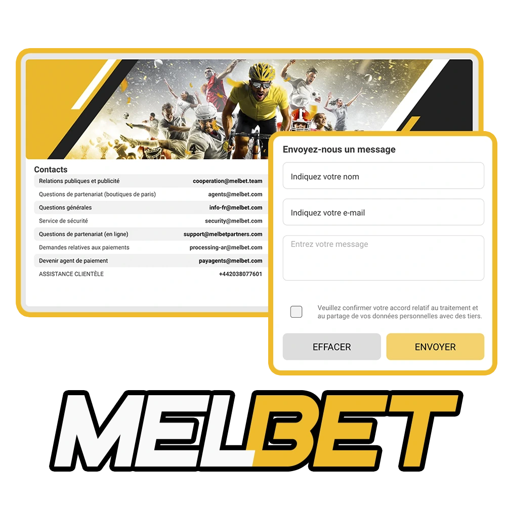 Contacts Melbet au Cameroun reste connecté et profite du service client.