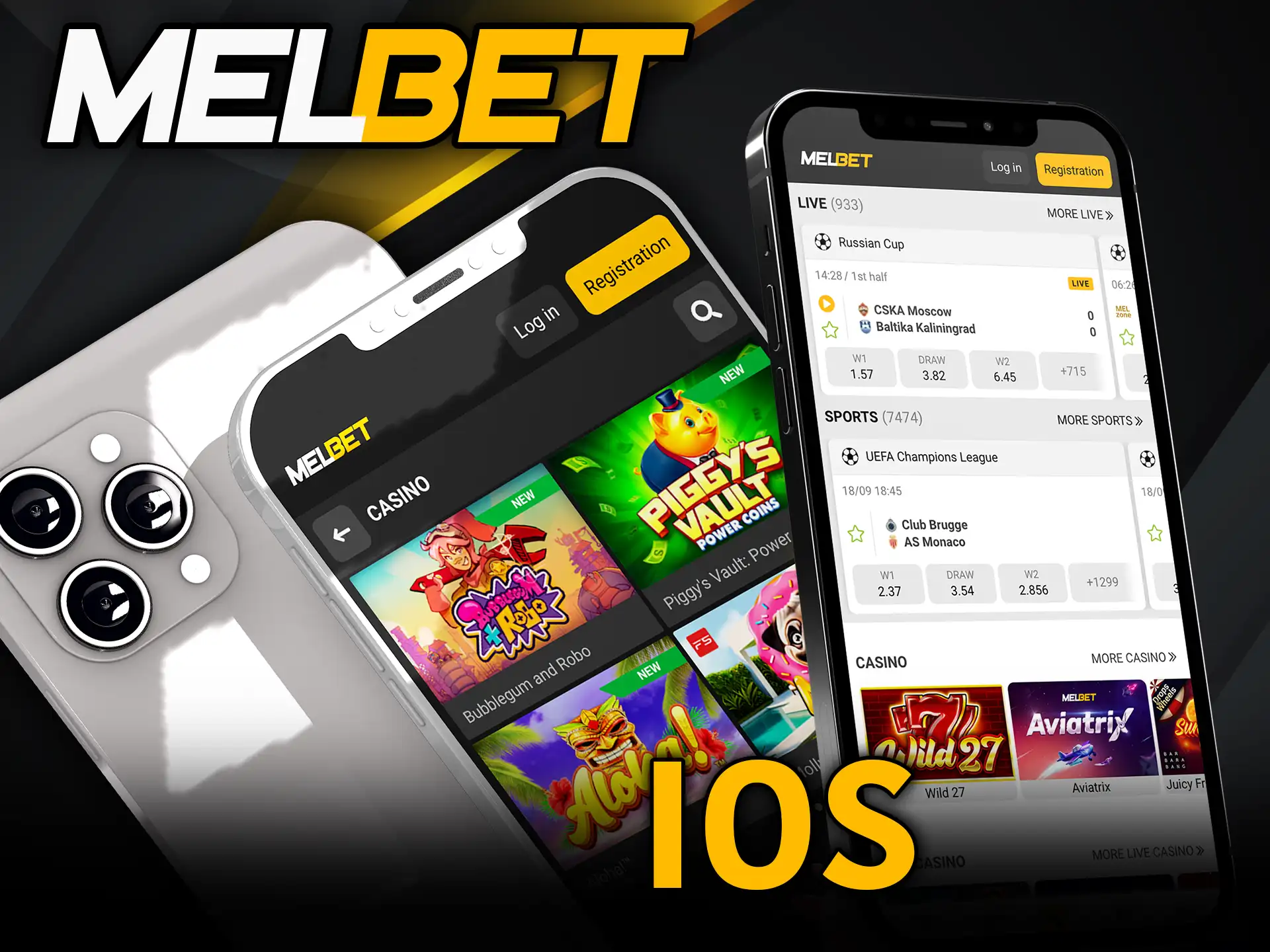 iOS mobile application Melbet install the app and enjoy the game.