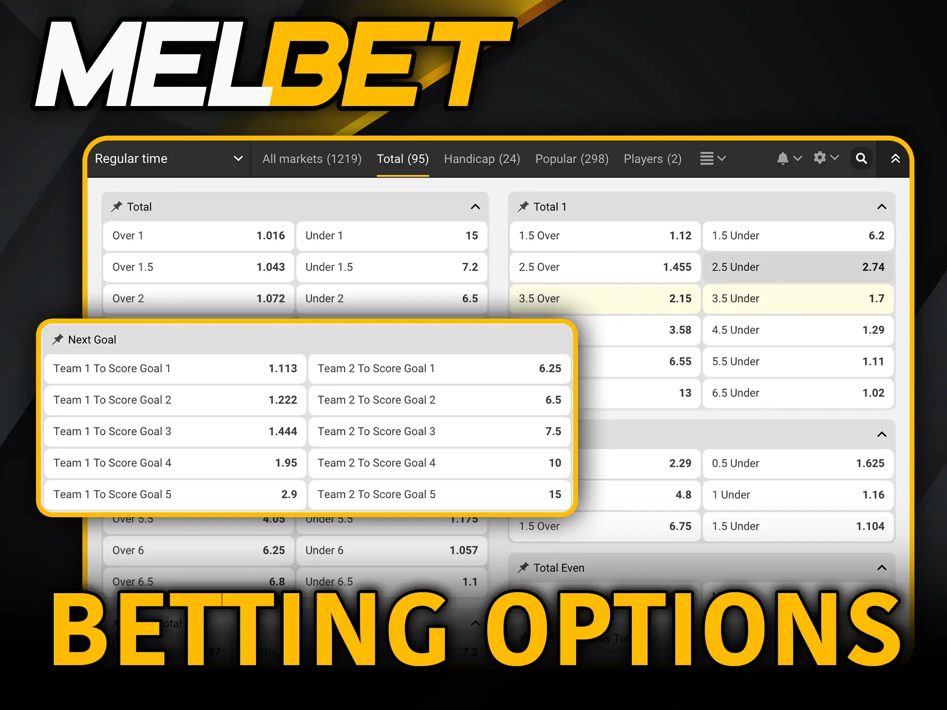 Betting options on Melbet explore markets and choose your wins.
