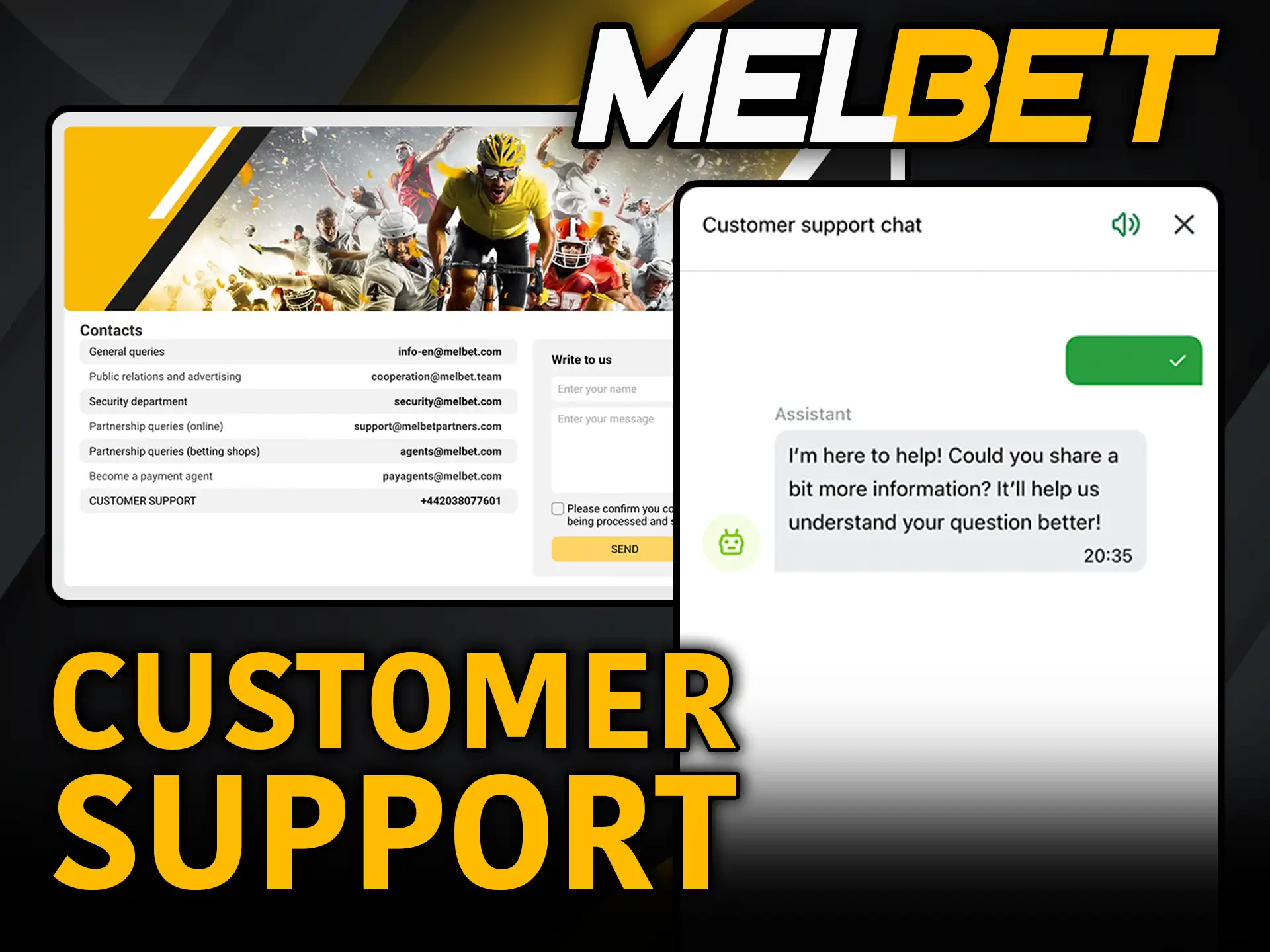 Customer support on Melbet get help and play without limits.