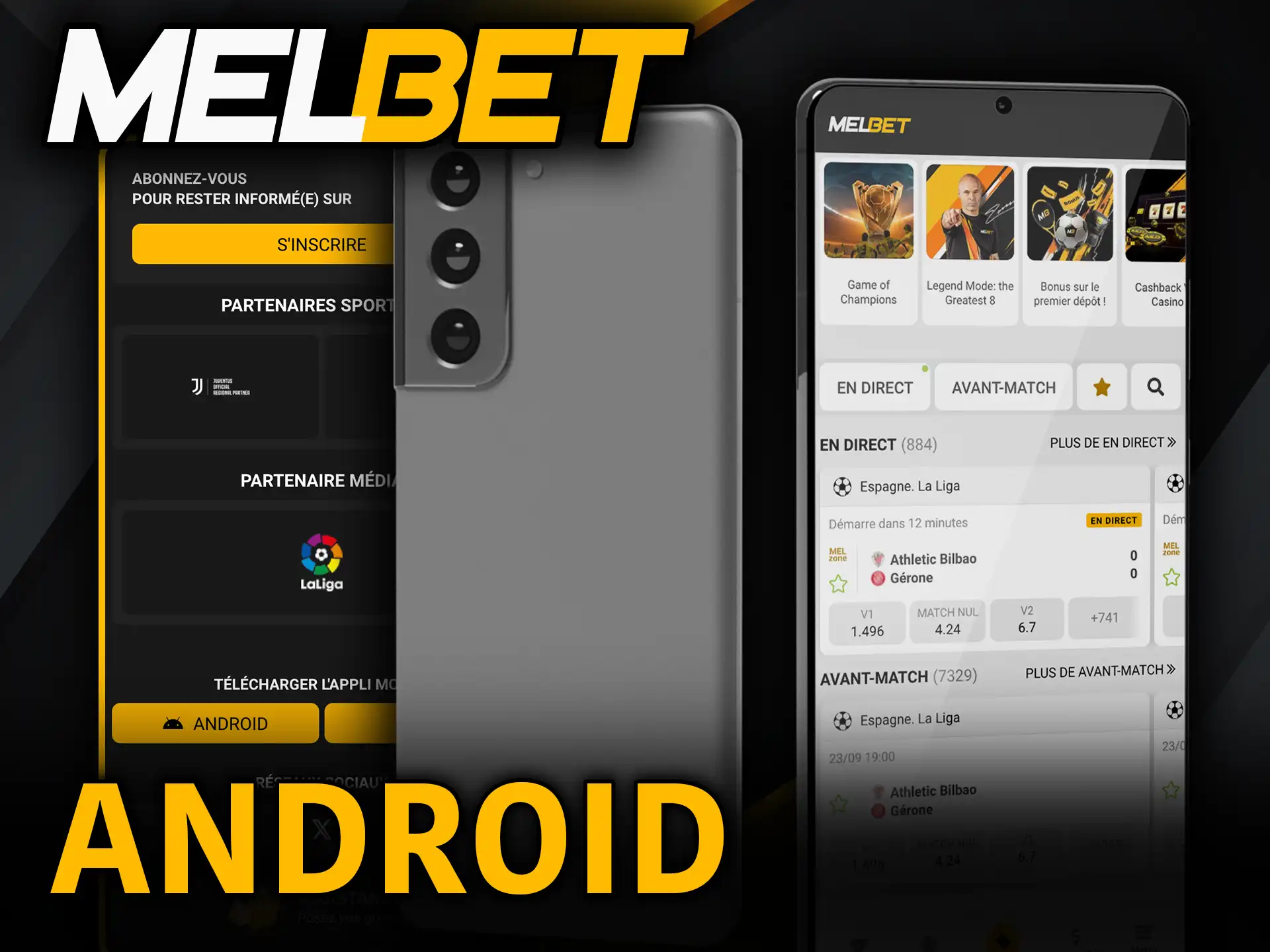 Android application mobile Melbet télécharge l’apk et commence à jouer.
