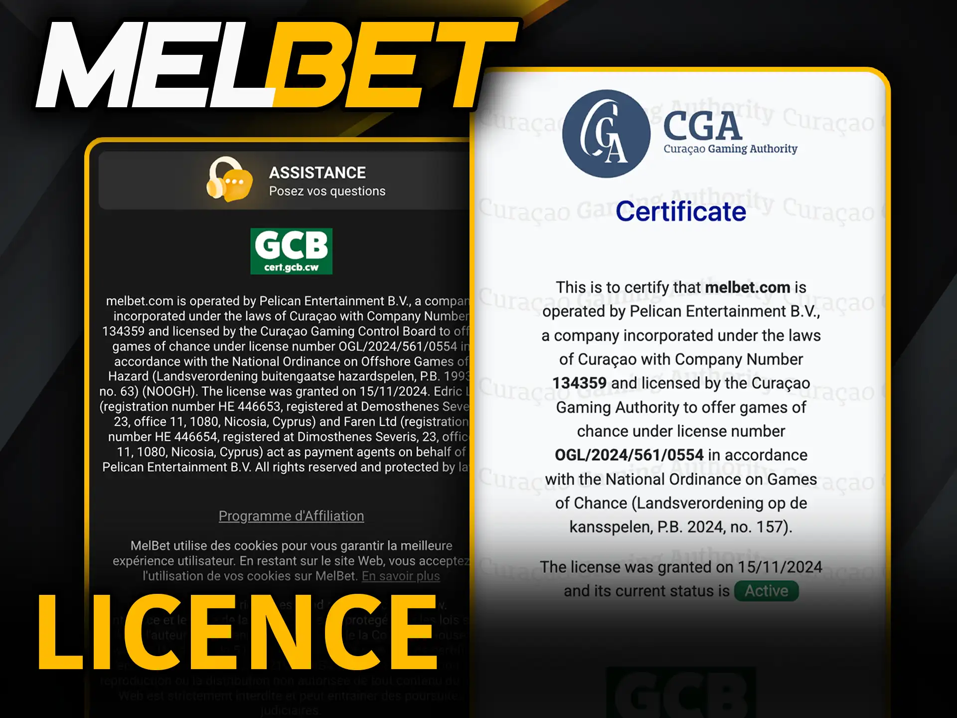 Licence Melbet joue en toute sécurité sur une plateforme légale.