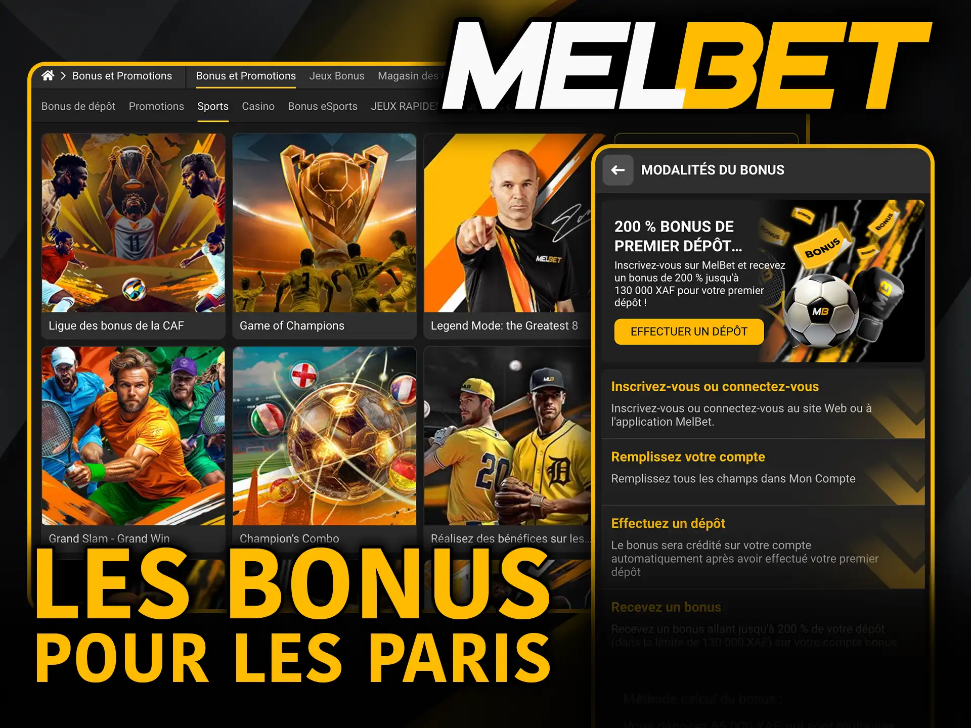 Les bonus Melbet pour les paris réclame et booste tes gains.