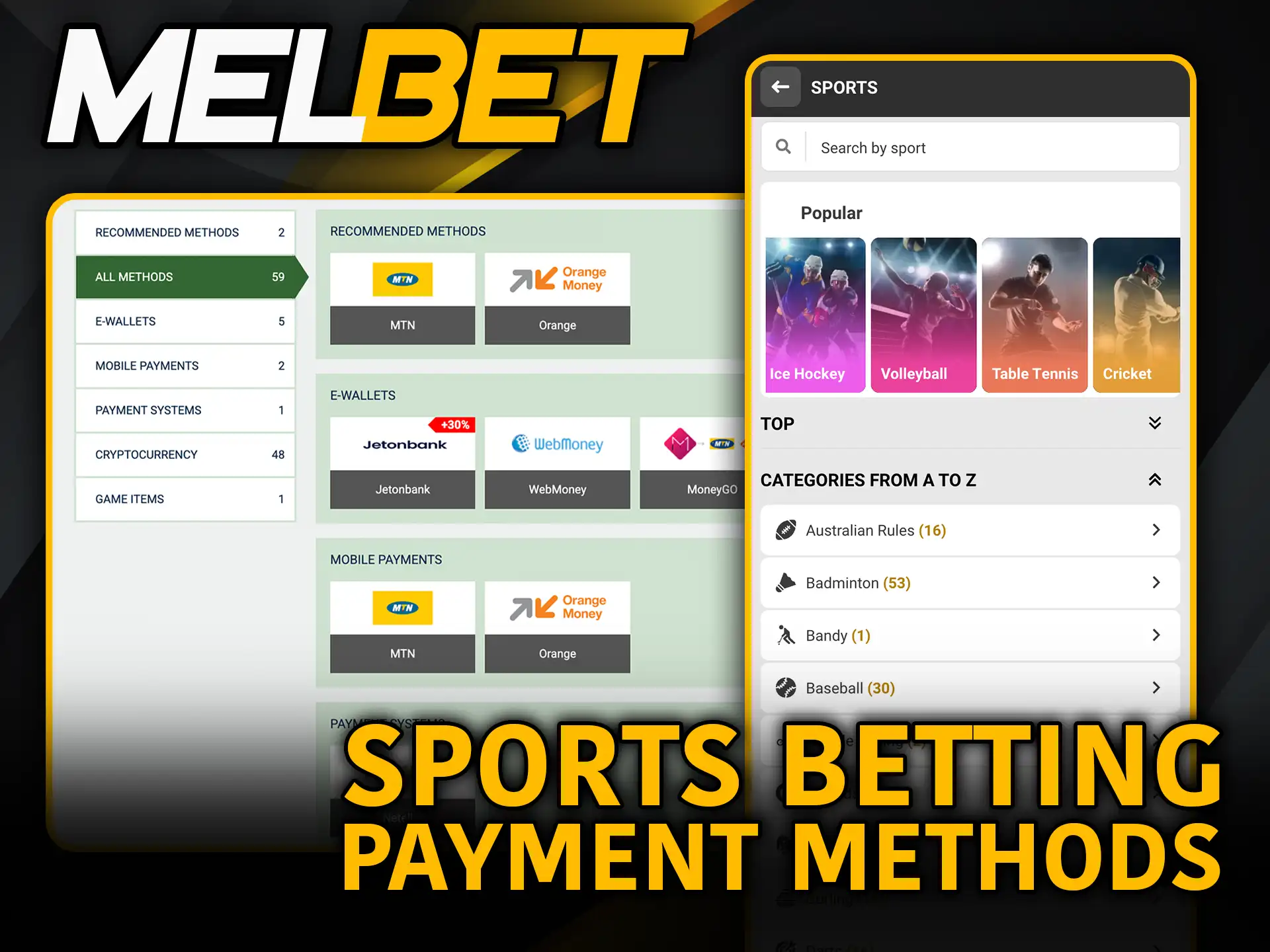 Melbet sports betting payment methods fast and secure.