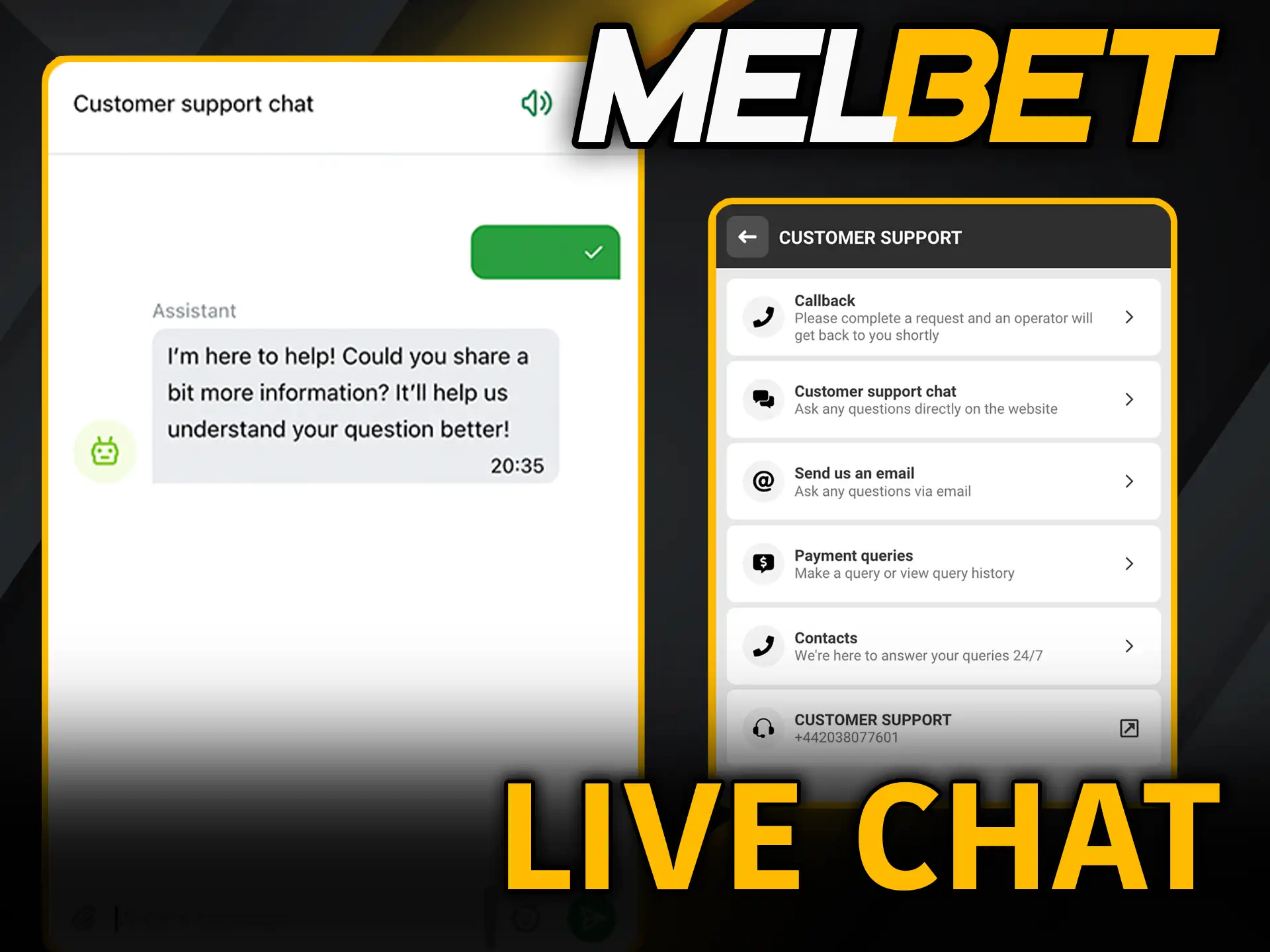 Melbet live chat support in Cameroon instant assistance.