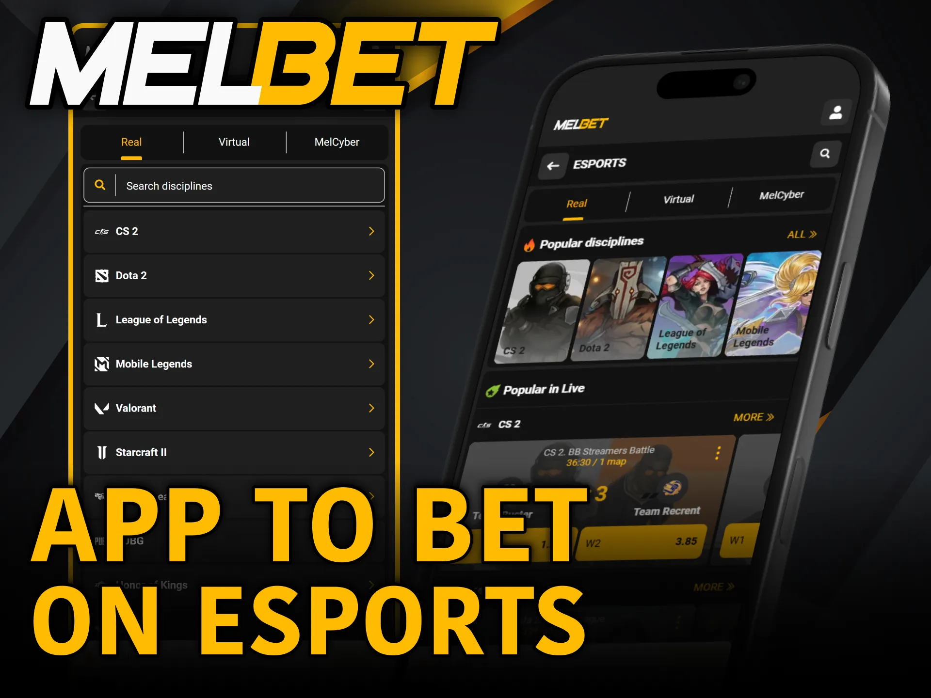 Place esports bets easily through the Melbet app anytime.