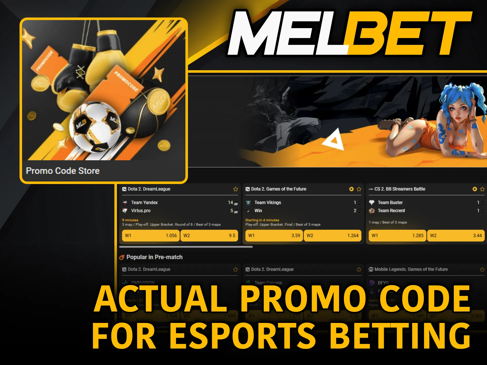 Activate current esports promo codes on Melbet for extra value.