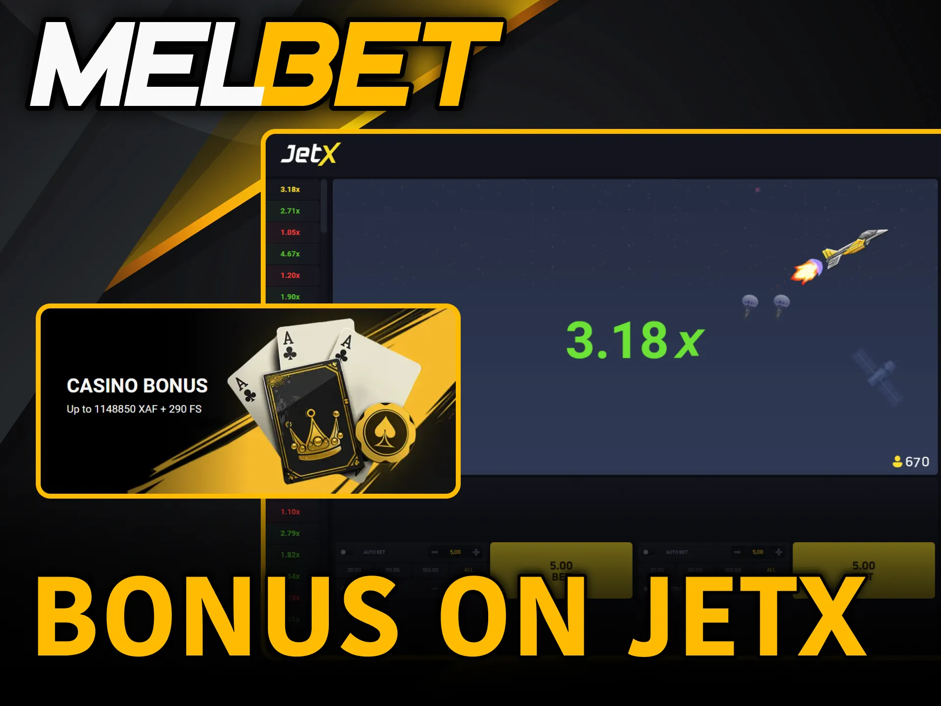 Claim special JetX promotions available on Melbet.