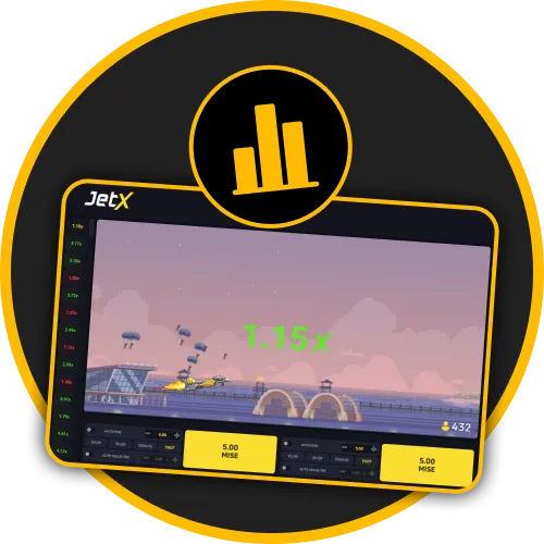 Statistiques instantanées JetX aident joueurs du Cameroun sur Melbet.
