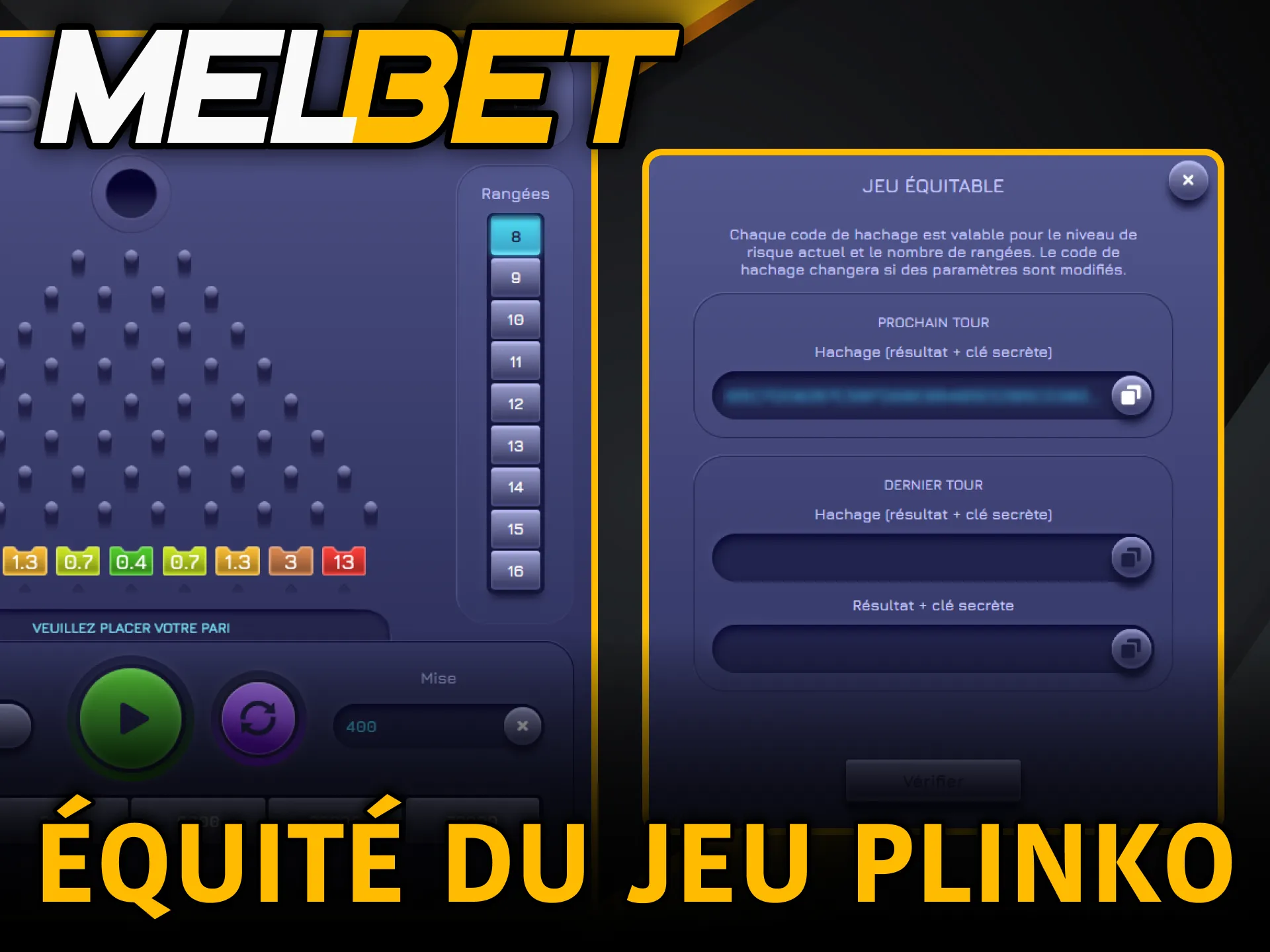 Melbet garantit l’équité du jeu Plinko pour tous les joueurs du Cameroun.