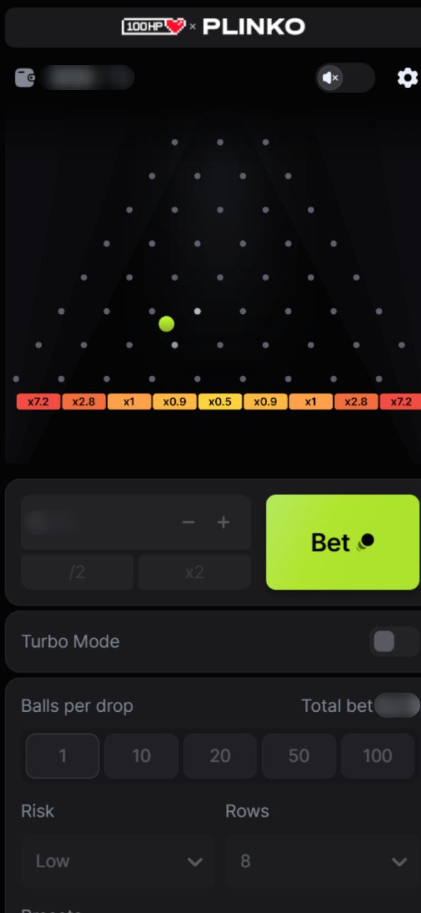 Press Bet to watch Plinko ball fall at Melbet Cameroon.