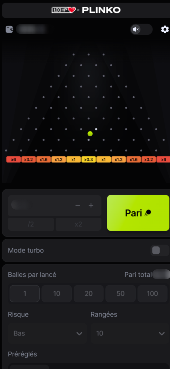 Appuyez sur le bouton pour jouer à Melbet Cameroun Plinko.