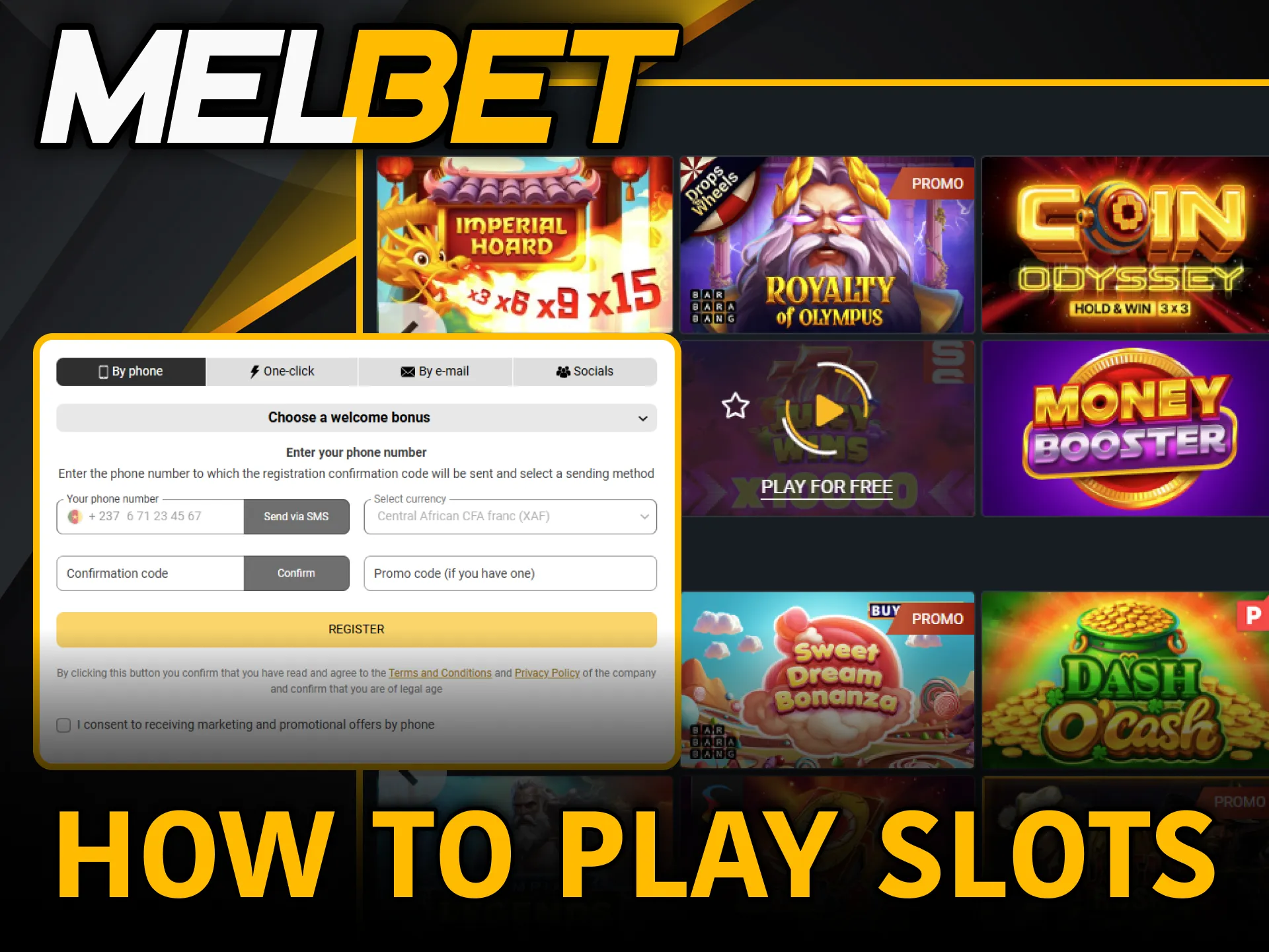 Learn simple slot rules at Melbet for players from Cameroon.