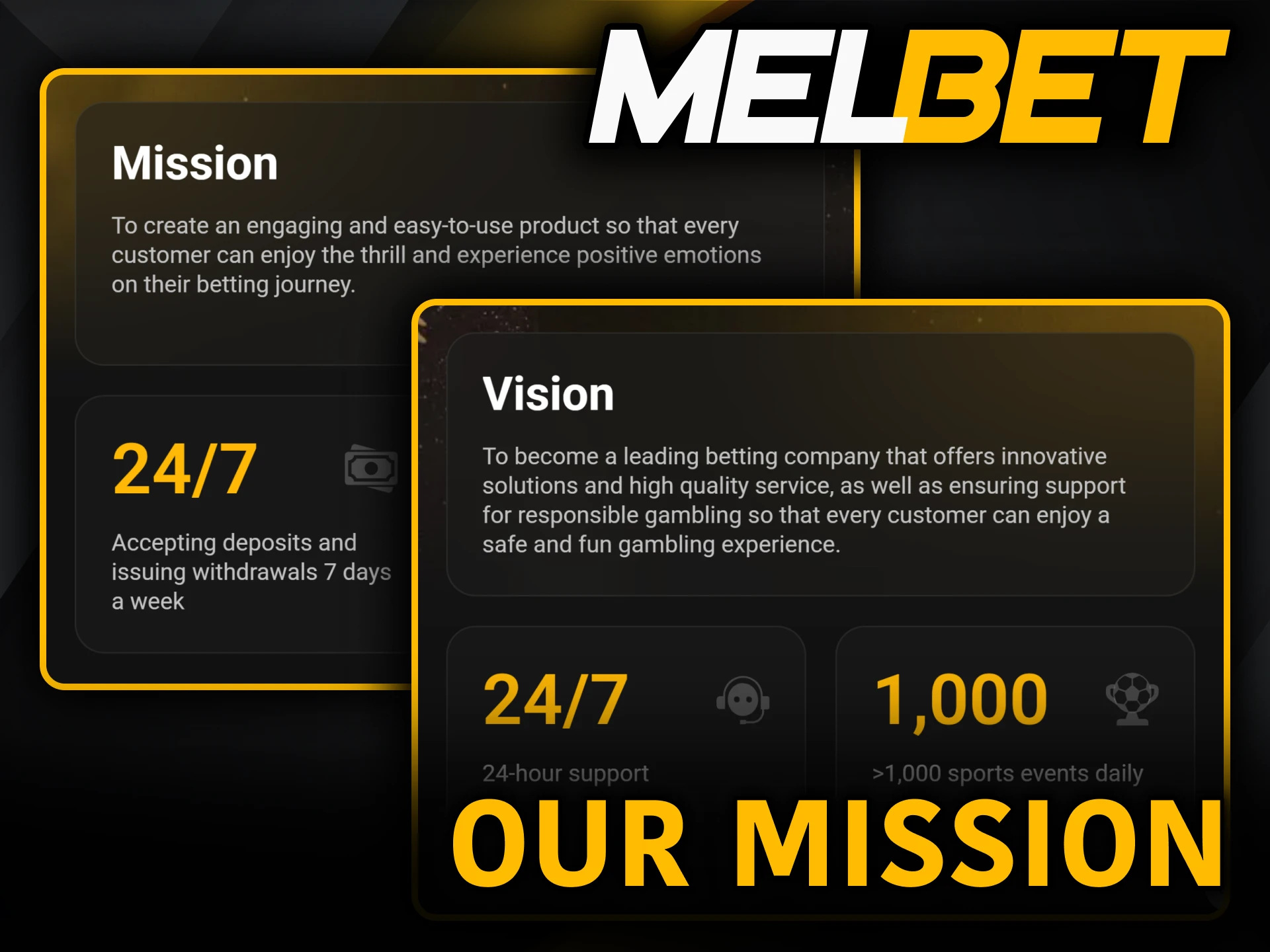 Learn the primary corporate goals described on Melbet About Us.