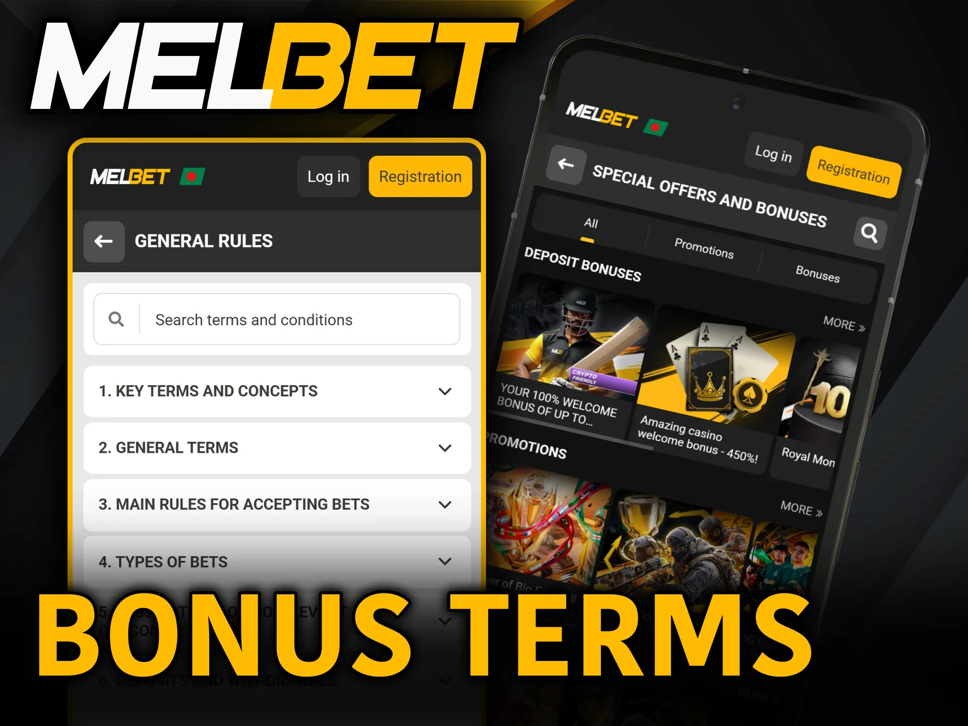 Read the mandatory wagering rules for promotions in the Melbet App.