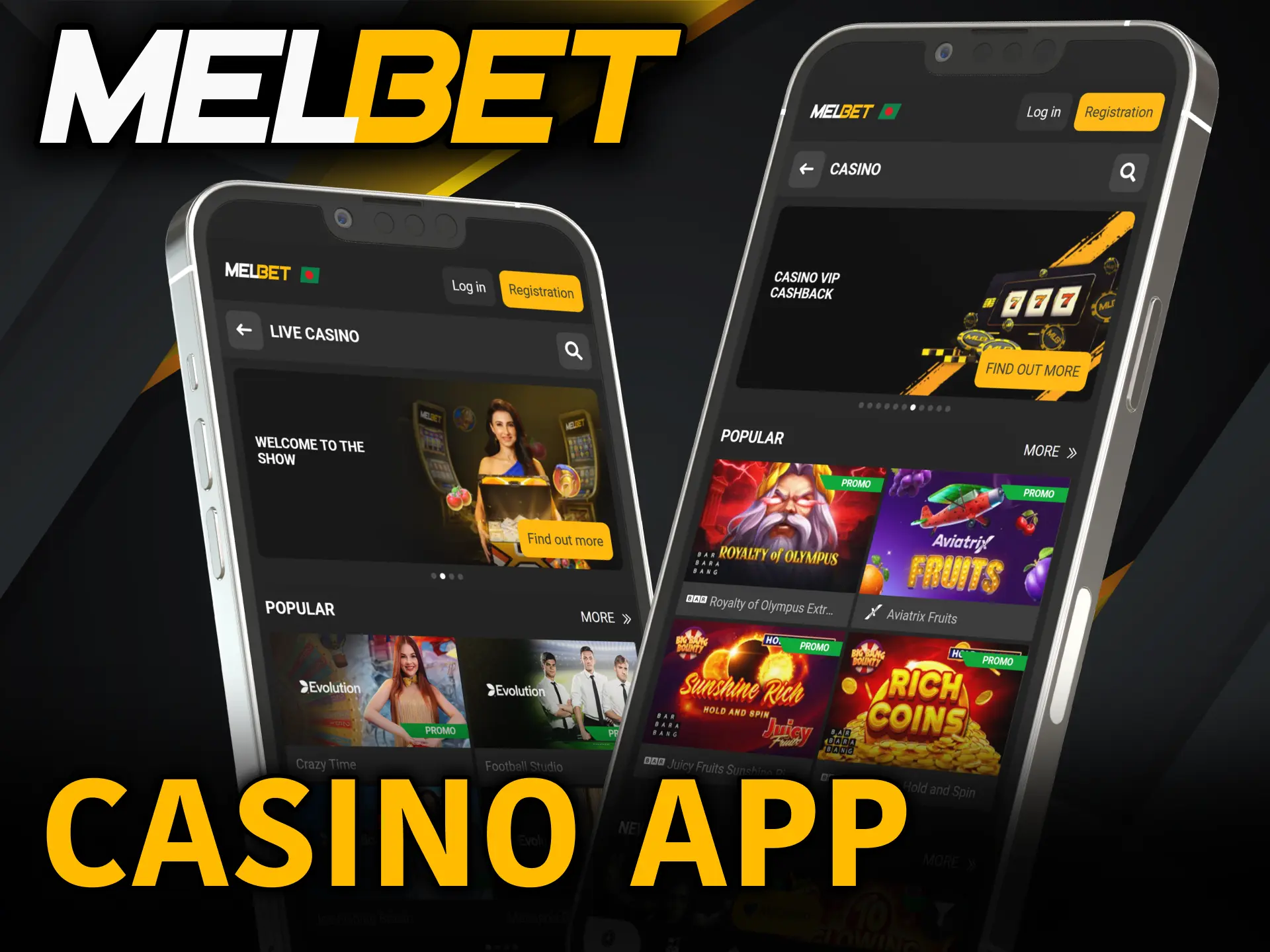 Play exciting live dealer tables inside the Melbet App casino.