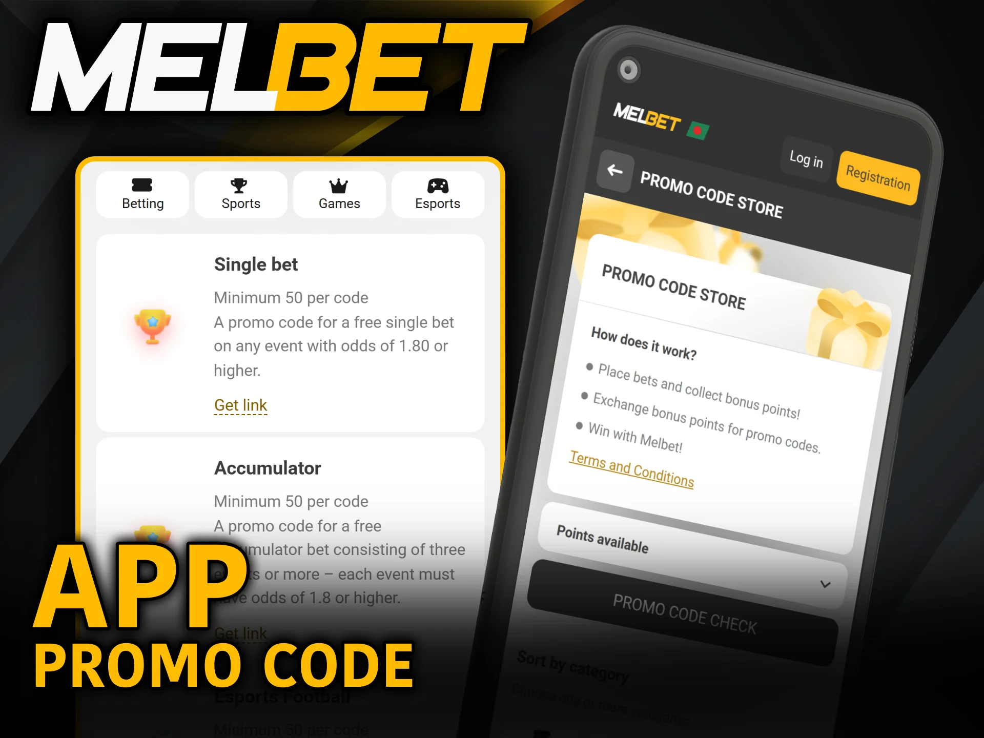 Enter the exclusive mobile voucher when using the Melbet App.