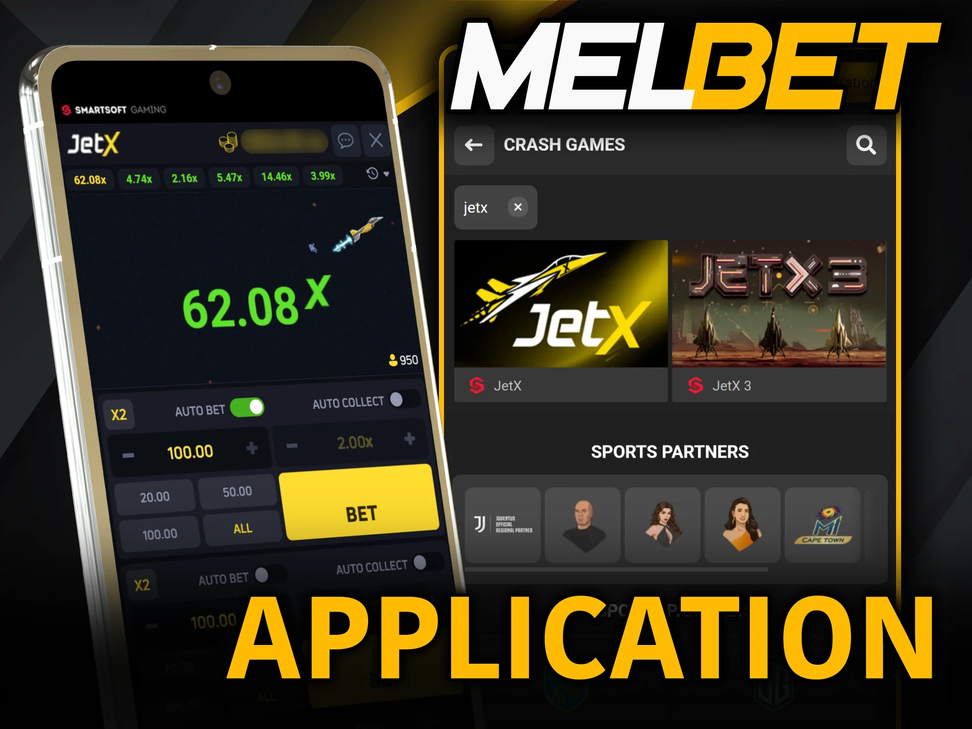 Install the mobile Melbet App to play portable JetX crash rounds.