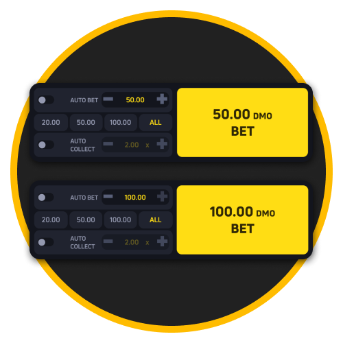 Make two parallel wagers using double bet on Melbet JetX.