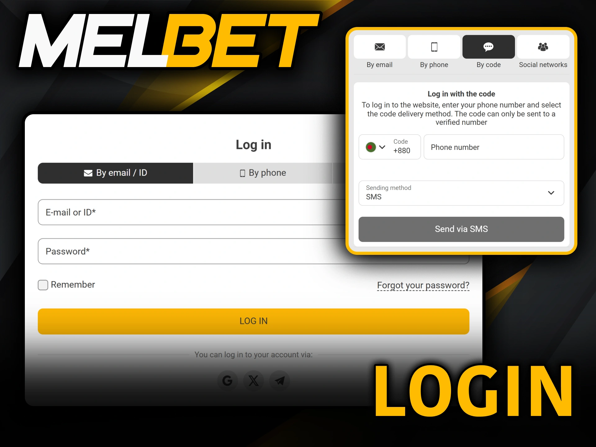 Sign in to your profile and perform your Melbet website login.