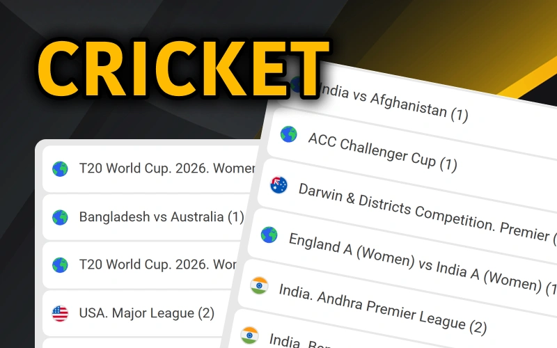 Bet on major sports betting leagues like the IPL at Melbet.