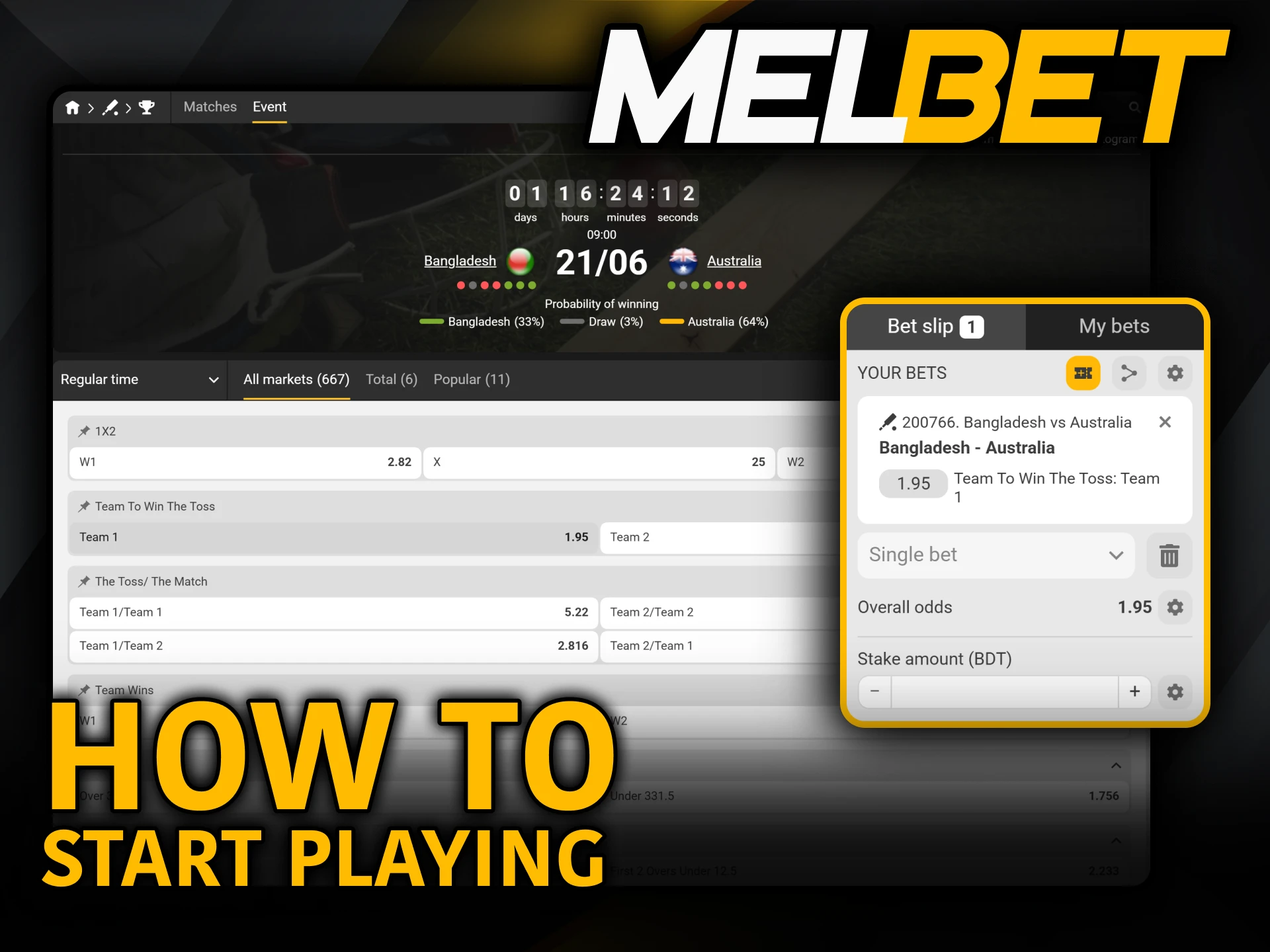 Read the guide to learn how to start play on Melbet.